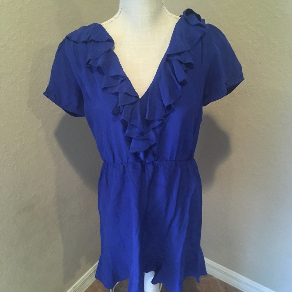 100% Silk Blue Dress